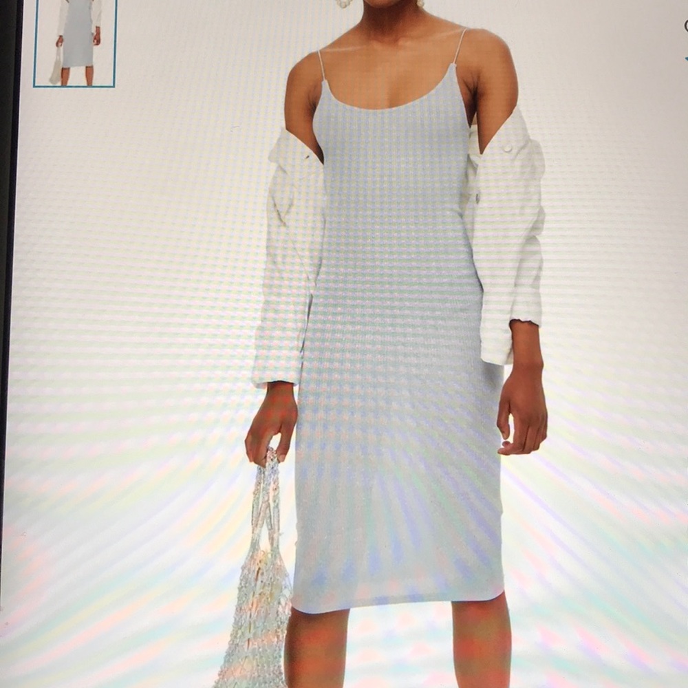 TopShop Grey Cotton Sheath / Scuba Dress NWT - Picture 7 of 7